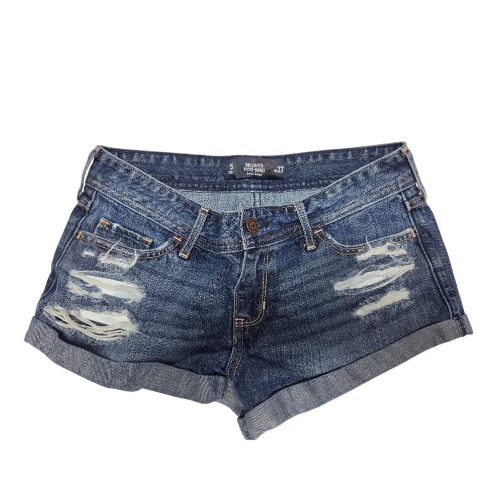 Hollister Low Rise Distressed Denim Short-Shorts Size 5 W27